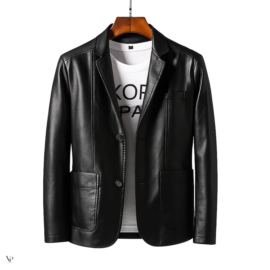 Lucien™ | Blazer de Cuero Vegano Elegante