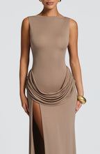 Vestido largo Bruna - Beige