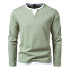 Rubén | Camiseta premium de manga larga en algodón peinado para hombre
