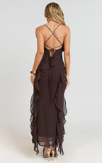Felisa • Vestido Maxi Dobladillo con Volantes