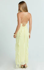 Felisa • Vestido Maxi Dobladillo con Volantes