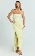 Felisa • Vestido Maxi Dobladillo con Volantes