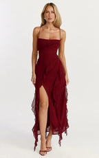 Felisa • Vestido Maxi Dobladillo con Volantes