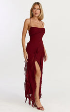 Felisa • Vestido Maxi Dobladillo con Volantes