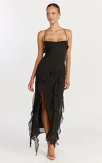 Felisa • Vestido Maxi Dobladillo con Volantes