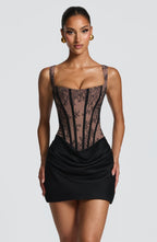 Vestido corto Cornelia - Encaje negro