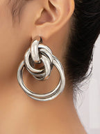 Pendientes Aros Dorados entrelazados