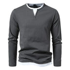 Rubén | Camiseta premium de manga larga en algodón peinado para hombre