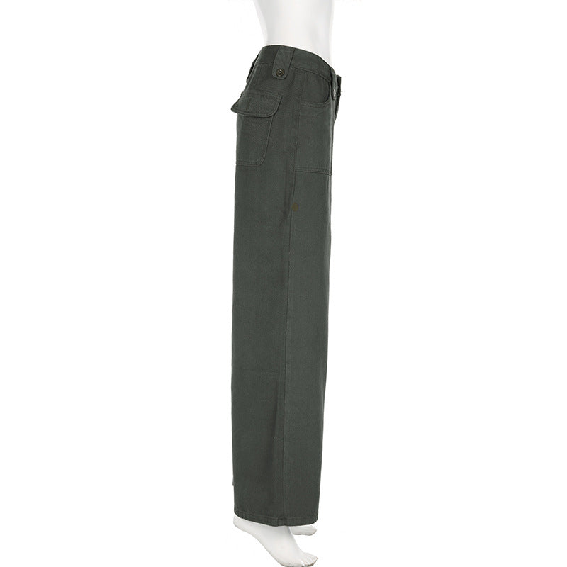 Pantalones de cintura alta estilo urbano