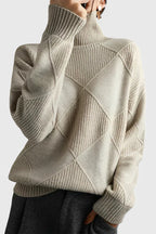 Jasmine Jersey de Cuello Alto de Cachemira