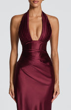 Vestido largo Elowen - Lacado cereza