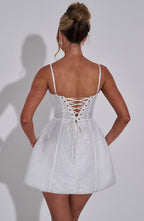 Vestido corto Emma color marfil