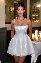 Vestido corto Emma color marfil