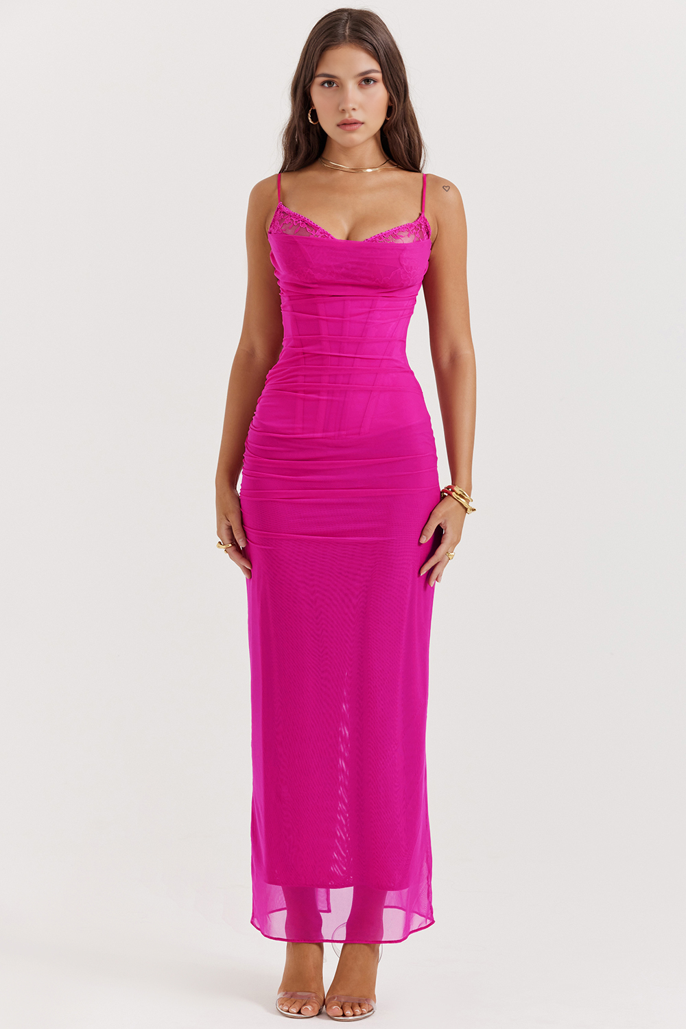 AURELIA | Vestido de Malla con Encaje