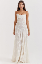 NOIR SEREN | Vestido Corsé de Terciopelo Floral