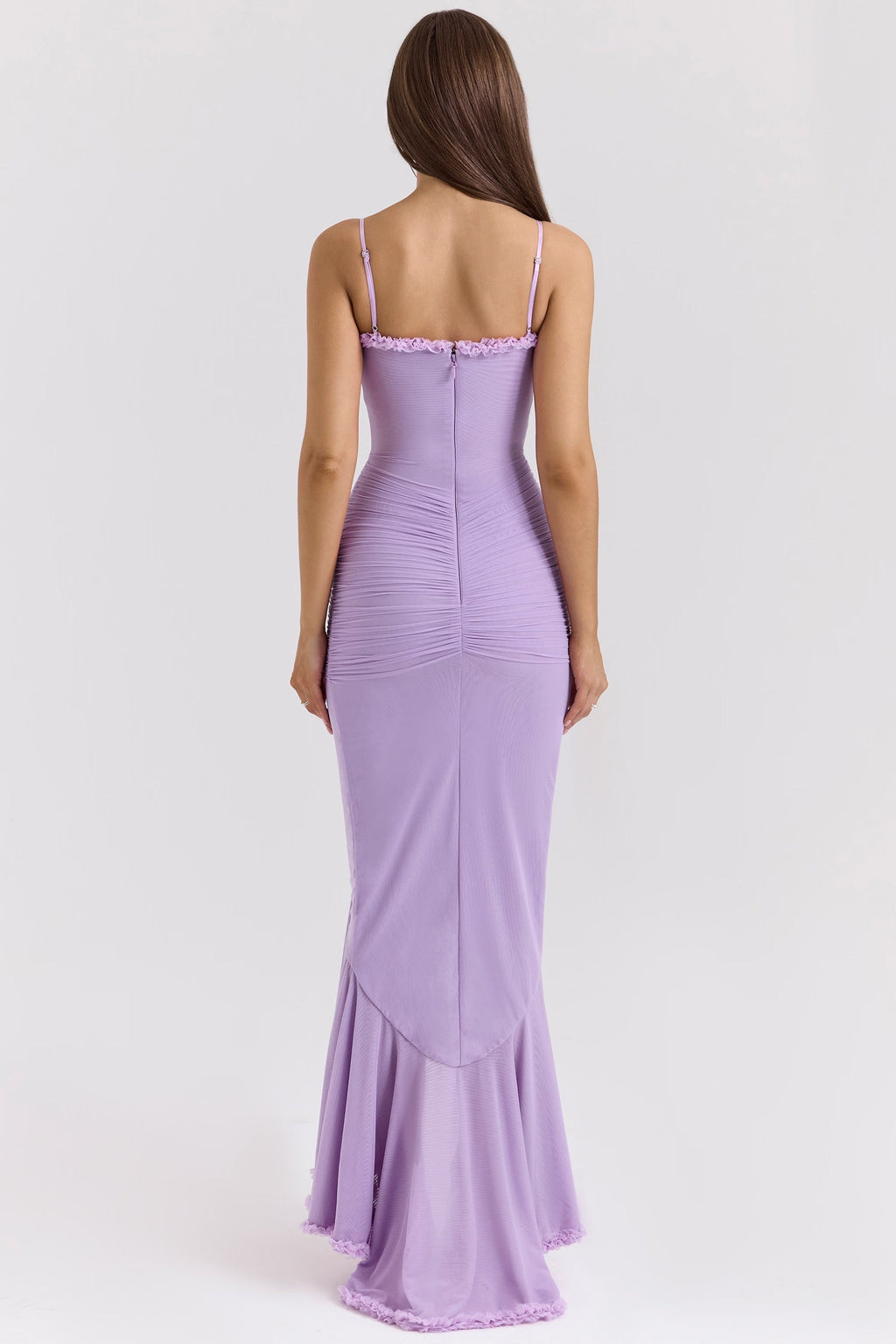 Roxanne Vestido de tirantes sin mangas con volantes