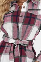 Masia Vestido Camisero Mini de Cuadros con Cinturón