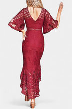 Veronika Vestido Midi de Encaje con Escote Corazón