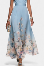 Sauline Vestido Maxi Floral Sin Mangas con Escote en V