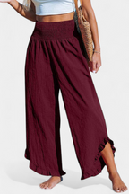 Justina Pantalón Palazzo con Volantes y Talle Alto