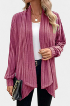 Sansel Cárdigan Casual con Capucha y Bolsillos