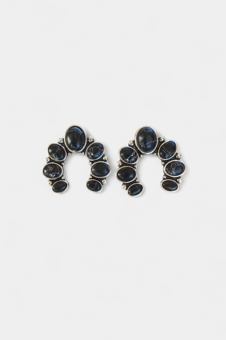 Pendientes Herradura de Piedra Natural