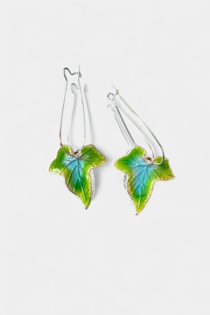 Pendientes Vintage Hoja Verde