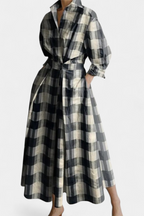 Miriam Vestido Maxi de Manga Larga Retro