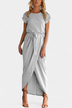 Clarissa Vestido Midi Envolvente con Abertura Lateral