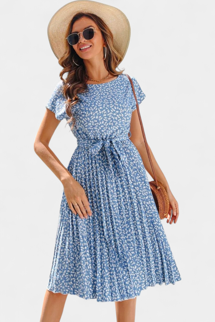 Galilea Vestido Midi Floral de Inspiración Campestre