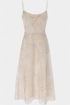 Everleigh Vestido Largo con Bordados y Corte en A