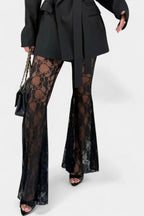 Demelza Conjunto de Blazer Oversized y Pantalones con Encaje Floral