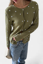 Keely Cardigan Floral de Punto 3D