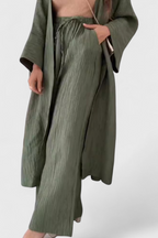 Caspian Conjunto Relajado de Dos Piezas con Kimono Largo