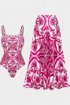 Ahria Conjunto de Baño Estampado con Vestido de Tirantes