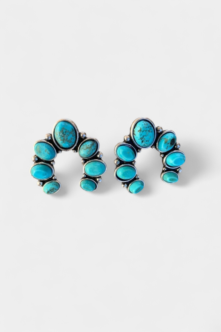 Pendientes Herradura de Piedra Natural