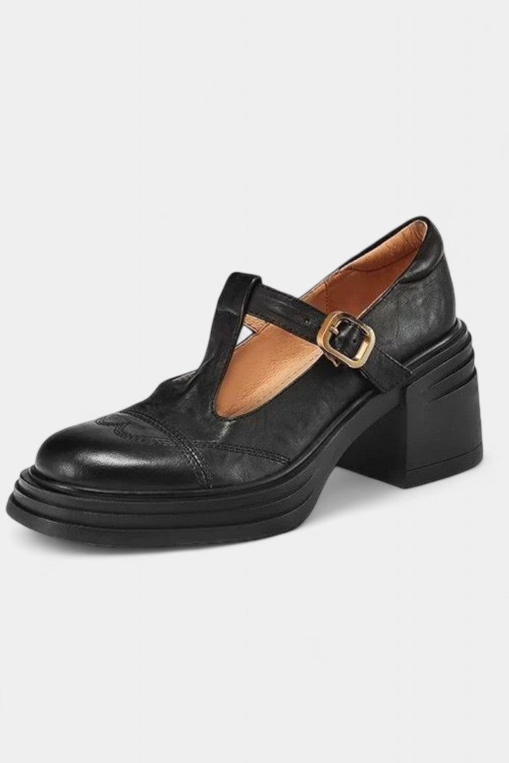 Florence Zapatos Mary Jane con Tacón de Bloque
