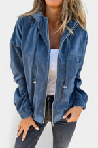 Lorca Chaqueta de Corduroy con Capucha y Cremallera