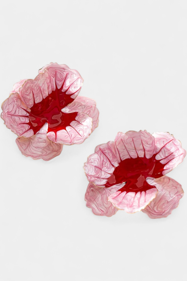 Pendientes Geométricos con Forma de Flor