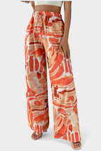 Senda Pantalón de Pierna Ancha con Estampado Abstracto