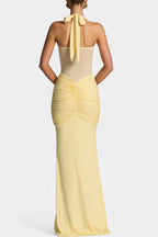 Florian Vestido Maxi con Escote Halter y Silueta Sirena