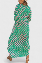Aroa Vestido Boho con Estampado Artístico y Silueta Fluida