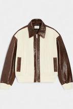 Chaqueta de Punto con Bloques de Color