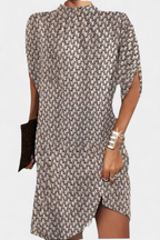 Haruna Vestido Midi Atemporal con Escote Redondo