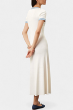 Alexia Vestido Midi de Punto con Ribete