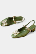 Eloise Elegantes Mary Janes con Detalle Floral