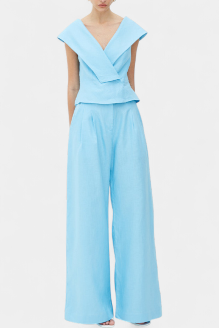 Hayden Conjunto Top Asimétrico y Pantalón Palazzo
