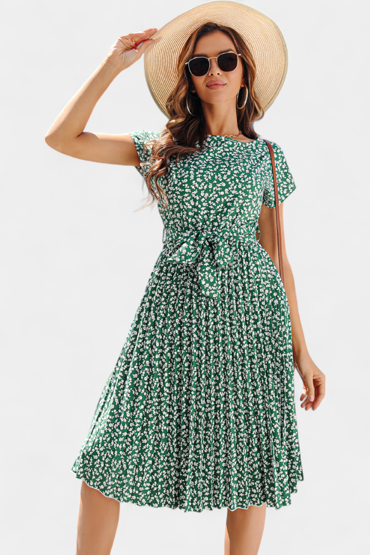Galilea Vestido Midi Floral de Inspiración Campestre