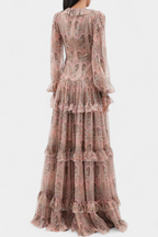 Ayla Vestido Maxi con Estampado Paisley Vintage