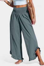 Justina Pantalón Palazzo con Volantes y Talle Alto
